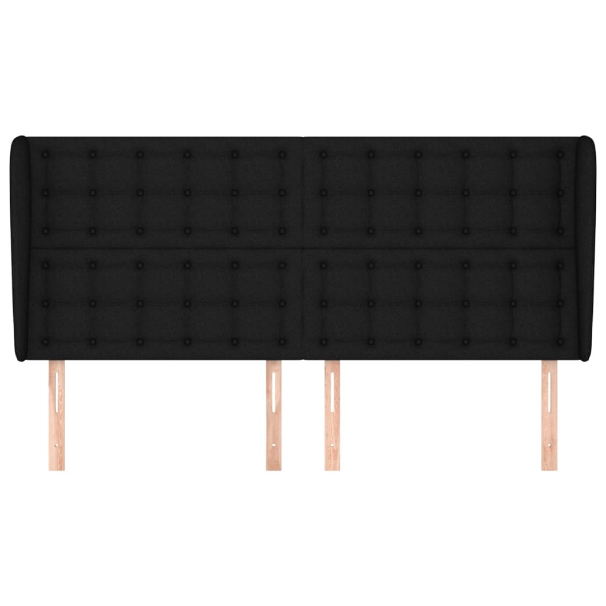 vidaXL Κεφαλάρι με Πτερύγια Μαύρο 183x23x118/128 εκ. Υφασμάτινο