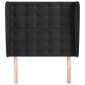 vidaXL Κεφαλάρι με Πτερύγια Μαύρο 93 x 23 x 118/128 εκ. Βελούδινο