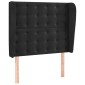 vidaXL Κεφαλάρι με Πτερύγια Μαύρο 103x23x118/128 εκ. Βελούδινο