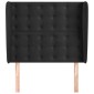 vidaXL Κεφαλάρι με Πτερύγια Μαύρο 103x23x118/128 εκ. Βελούδινο