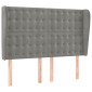 vidaXL Κεφαλάρι με Πτερύγια Ανοιχτό Γκρι 147x23x118/128 εκ. Βελούδινο