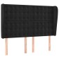 vidaXL Κεφαλάρι με Πτερύγια Μαύρο 147x23x118/128 εκ. Βελούδινο