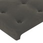 vidaXL Κεφαλάρι με Πτερύγια Σκούρο Γκρι 163x23x118/128 εκ. Βελούδινο