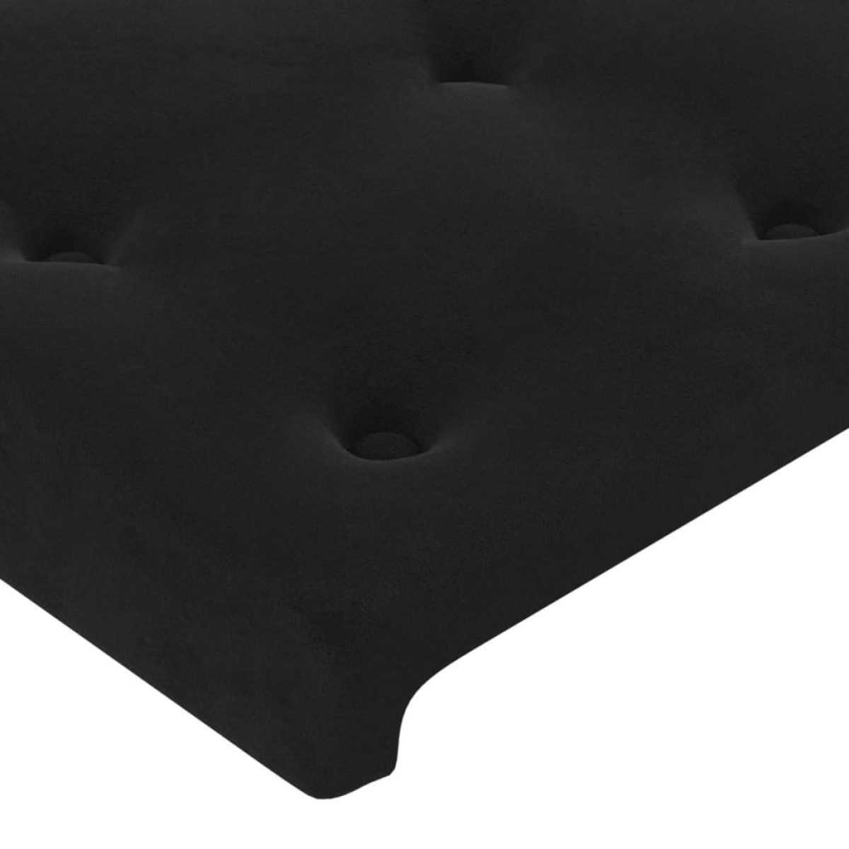 vidaXL Κεφαλάρι με Πτερύγια Μαύρο 163x23x118/128 εκ. Βελούδινο