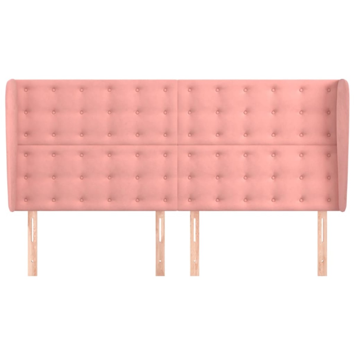 vidaXL Κεφαλάρι με Πτερύγια Ροζ 163x23x118/128 εκ. Βελούδινο