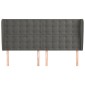 vidaXL Κεφαλάρι με Πτερύγια Σκούρο Γκρι 183x23x118/128 εκ. Βελούδινο