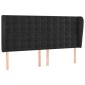 vidaXL Κεφαλάρι με Πτερύγια Μαύρο 183x23x118/128 εκ. Βελούδινο
