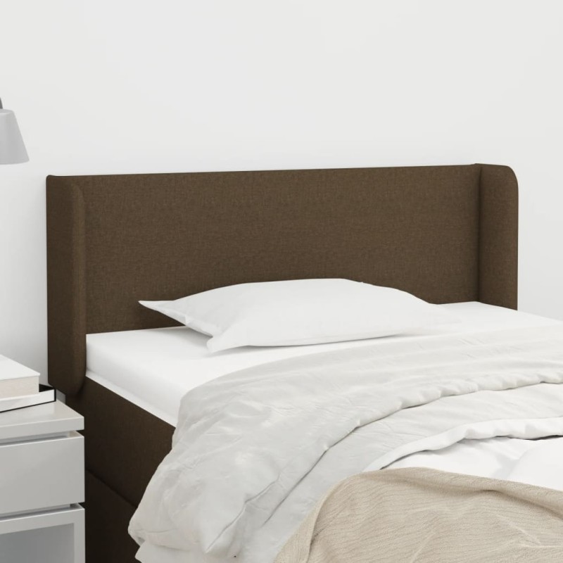 vidaXL Κεφαλάρι με Πτερύγια Σκούρο Καφέ 83x16x78/88 εκ. Υφασμάτινο
