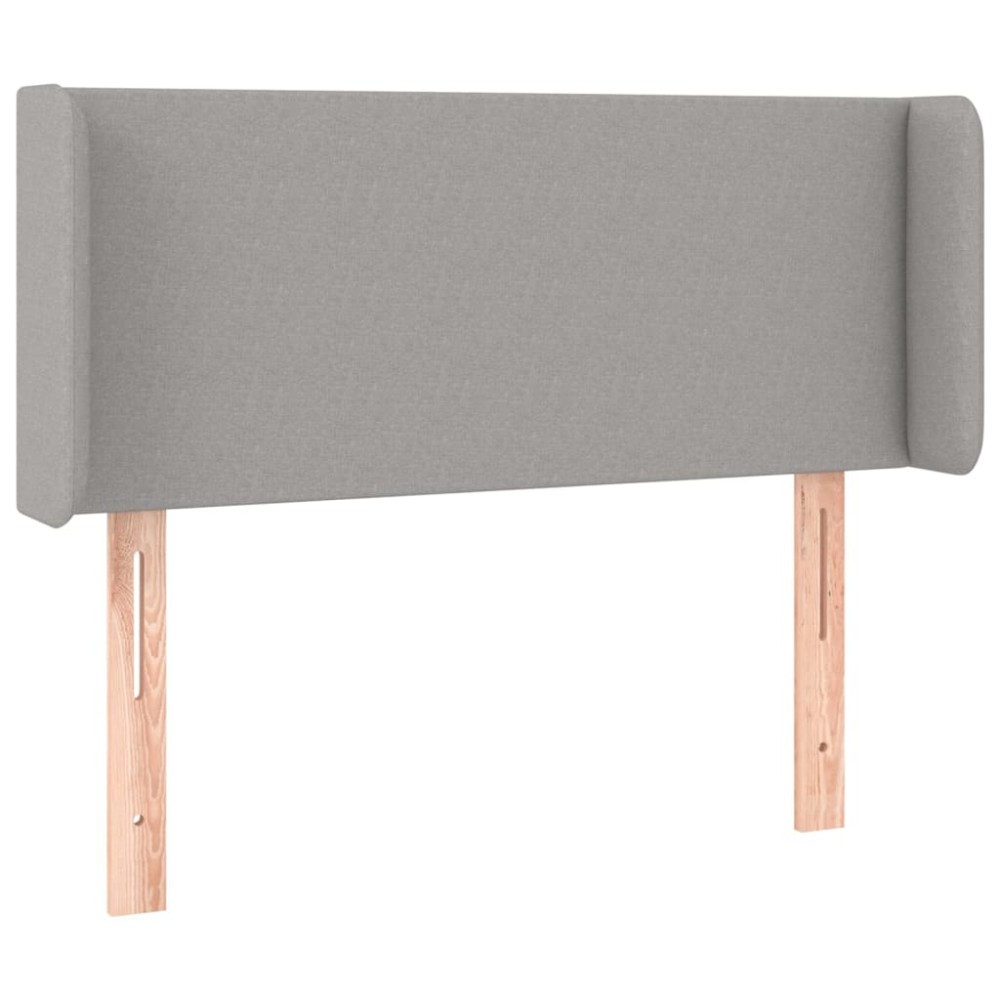 vidaXL Κεφαλάρι με Πτερύγια Ανοιχτό Γκρι 93x16x78/88 εκ. Υφασμάτινο