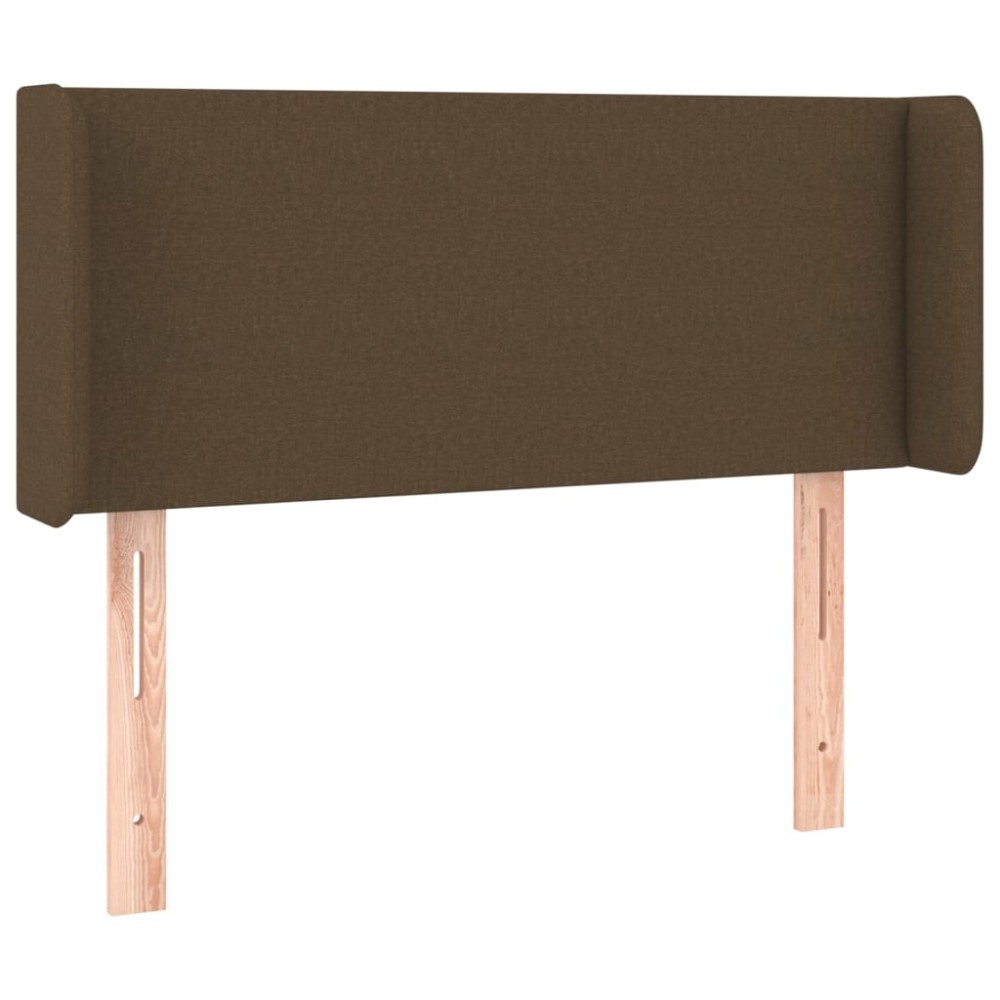 vidaXL Κεφαλάρι με Πτερύγια Σκούρο Καφέ 93x16x78/88 εκ. Υφασμάτινο