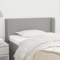 vidaXL Κεφαλάρι με Πτερύγια Ανοιχτό Γκρι 103x16x78/88 εκ. Υφασμάτινο