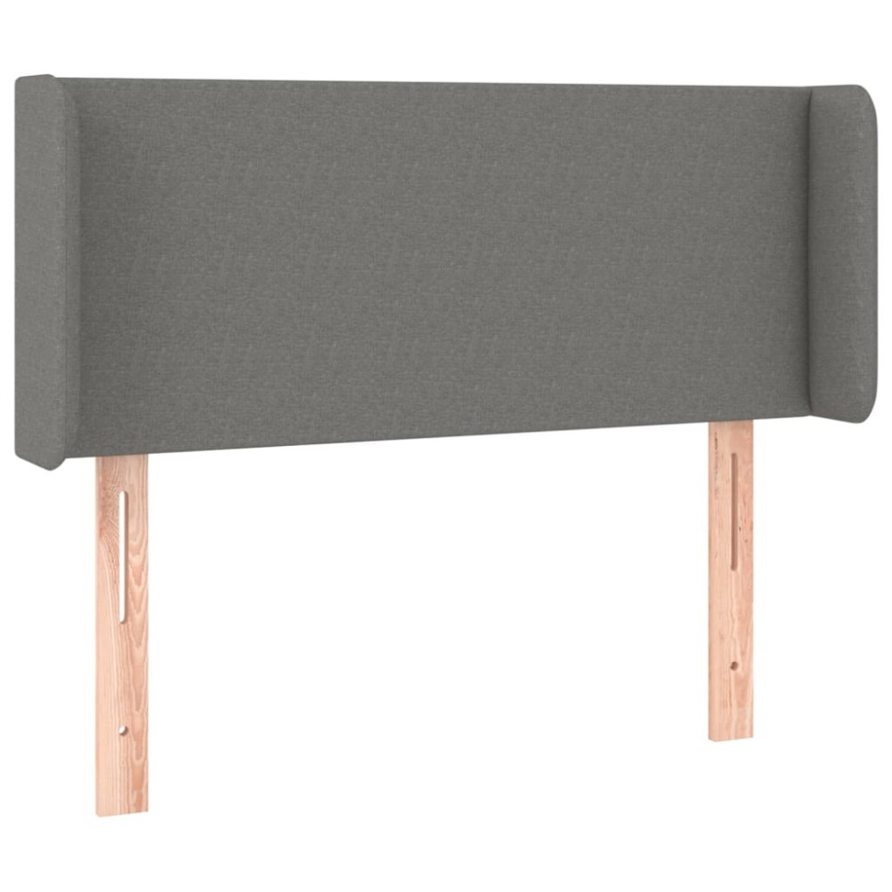 vidaXL Κεφαλάρι με Πτερύγια Σκούρο Γκρι 103x16x78/88 εκ. Υφασμάτινο