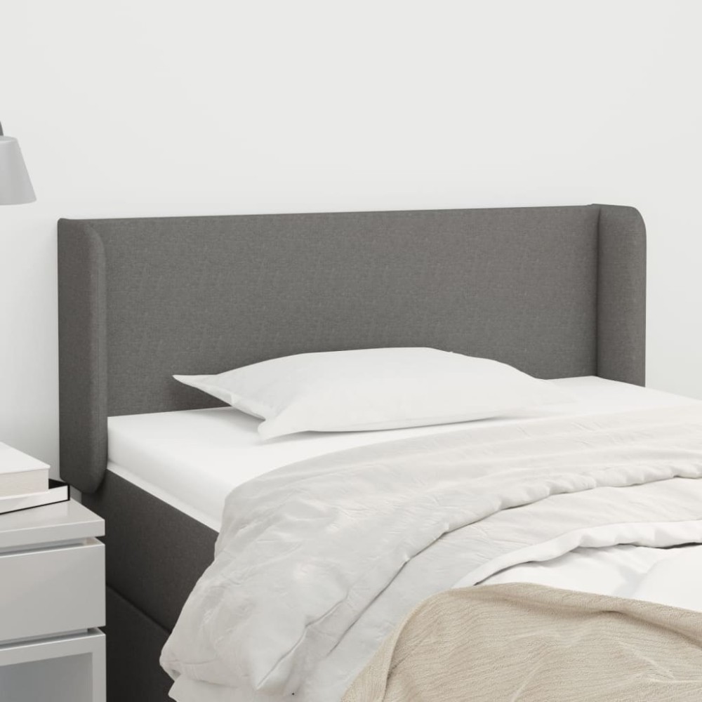 vidaXL Κεφαλάρι με Πτερύγια Σκούρο Γκρι 103x16x78/88 εκ. Υφασμάτινο