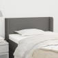vidaXL Κεφαλάρι με Πτερύγια Σκούρο Γκρι 103x16x78/88 εκ. Υφασμάτινο
