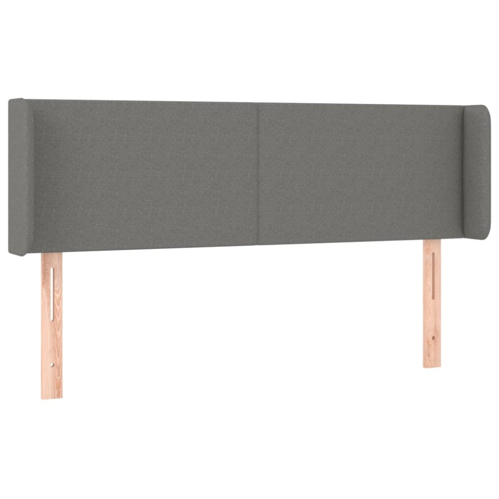 vidaXL Κεφαλάρι με Πτερύγια Σκούρο Γκρι 147x16x78/88 εκ. Υφασμάτινο
