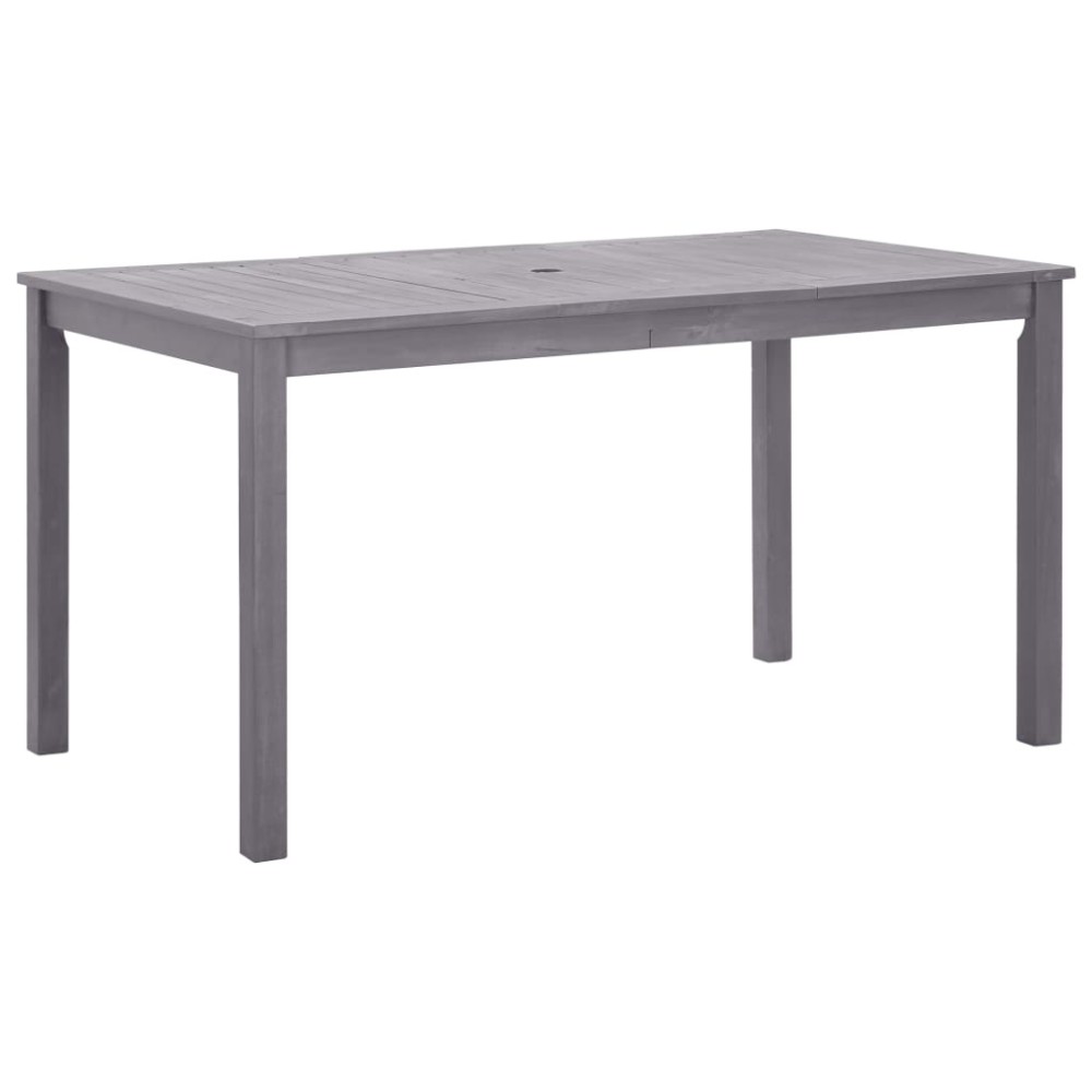 vidaXL Τραπέζι Κήπου Γκρι Πατίνα 140x80x74 εκ. από Μασίφ Ξύλο Ακακίας