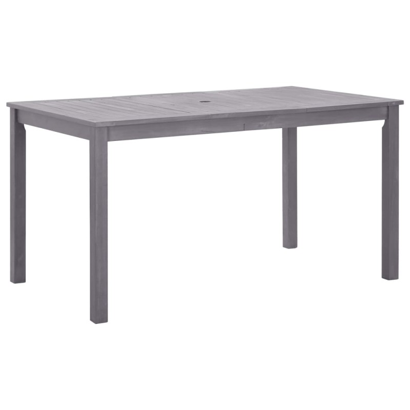 vidaXL Τραπέζι Κήπου Γκρι Πατίνα 140x80x74 εκ. από Μασίφ Ξύλο Ακακίας