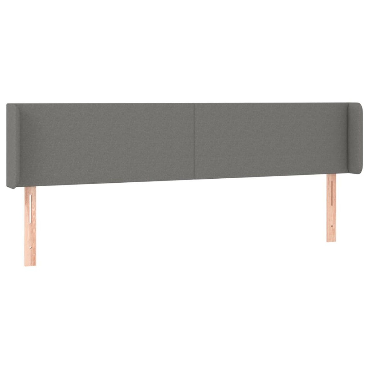 vidaXL Κεφαλάρι με Πτερύγια Σκούρο Γκρι 163x16x78/88 εκ. Υφασμάτινο