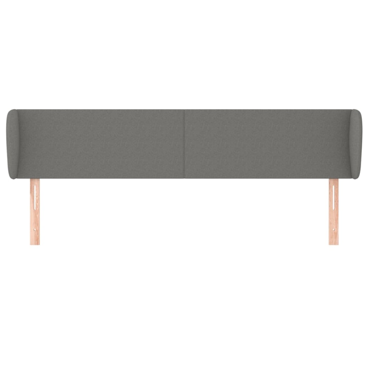 vidaXL Κεφαλάρι με Πτερύγια Σκούρο Γκρι 163x16x78/88 εκ. Υφασμάτινο