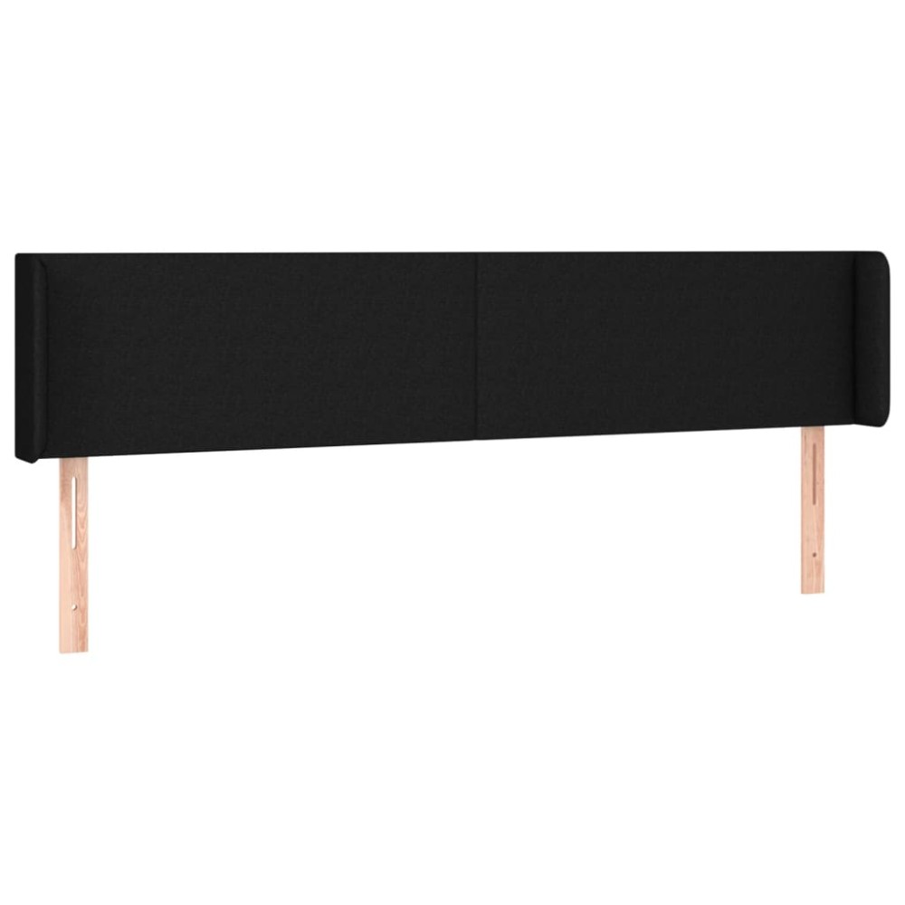 vidaXL Κεφαλάρι με Πτερύγια Μαύρο 163x16x78/88 εκ. Υφασμάτινο