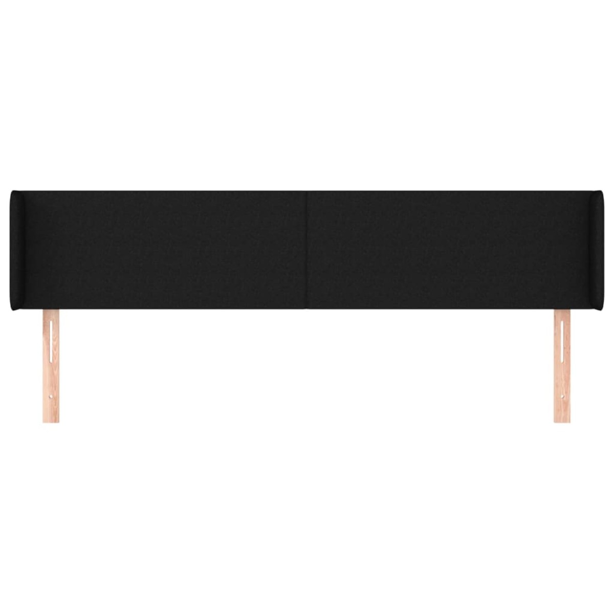 vidaXL Κεφαλάρι με Πτερύγια Μαύρο 163x16x78/88 εκ. Υφασμάτινο