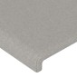 vidaXL Κεφαλάρι με Πτερύγια Ανοιχτό Γκρι 203x16x78/88 εκ. Υφασμάτινο