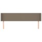vidaXL Κεφαλάρι με Πτερύγια Taupe 203x16x78/88 εκ. Υφασμάτινο