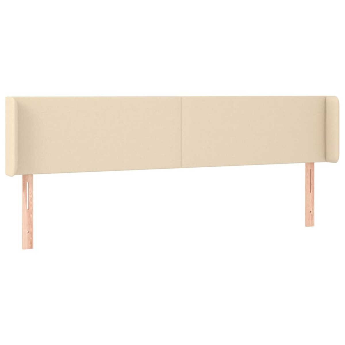 vidaXL Κεφαλάρι με Πτερύγια Κρεμ 203x16x78/88 εκ. Υφασμάτινο