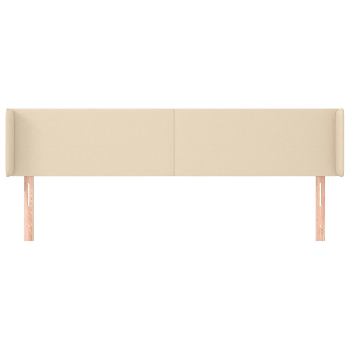 vidaXL Κεφαλάρι με Πτερύγια Κρεμ 203x16x78/88 εκ. Υφασμάτινο