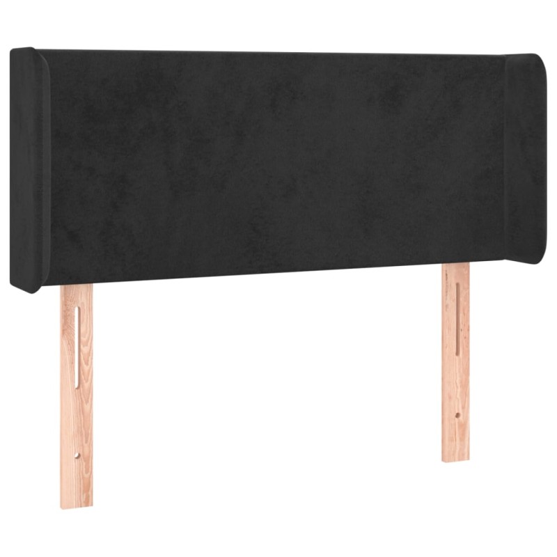 vidaXL Κεφαλάρι με Πτερύγια Μαύρο 83x16x78/88 εκ. Βελούδινο