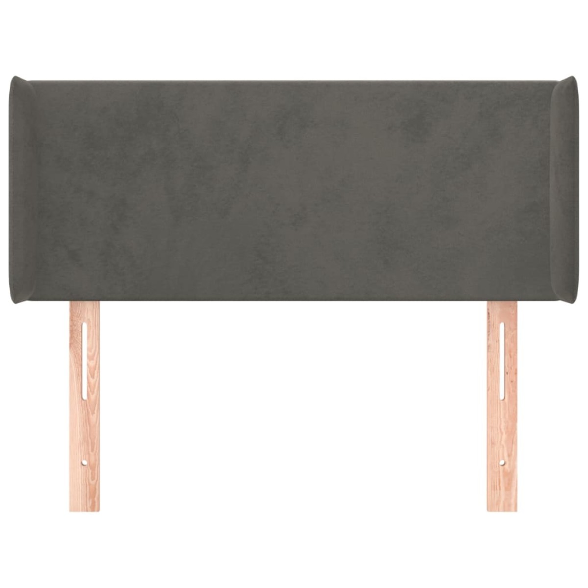 vidaXL Κεφαλάρι με Πτερύγια Σκούρο Γκρι 93x16x78/88 εκ. Βελούδινο