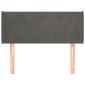 vidaXL Κεφαλάρι με Πτερύγια Σκούρο Γκρι 93x16x78/88 εκ. Βελούδινο