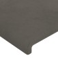 vidaXL Κεφαλάρι με Πτερύγια Σκούρο Γκρι 93x16x78/88 εκ. Βελούδινο