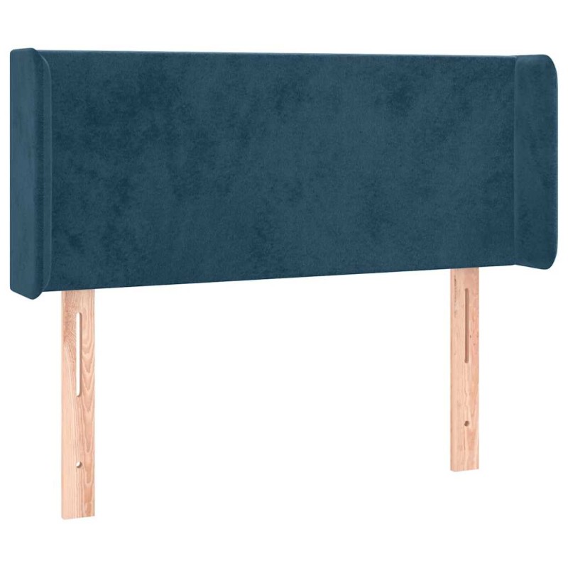 vidaXL Κεφαλάρι με Πτερύγια Σκούρο Μπλε 93x16x78/88 εκ. Βελούδινο