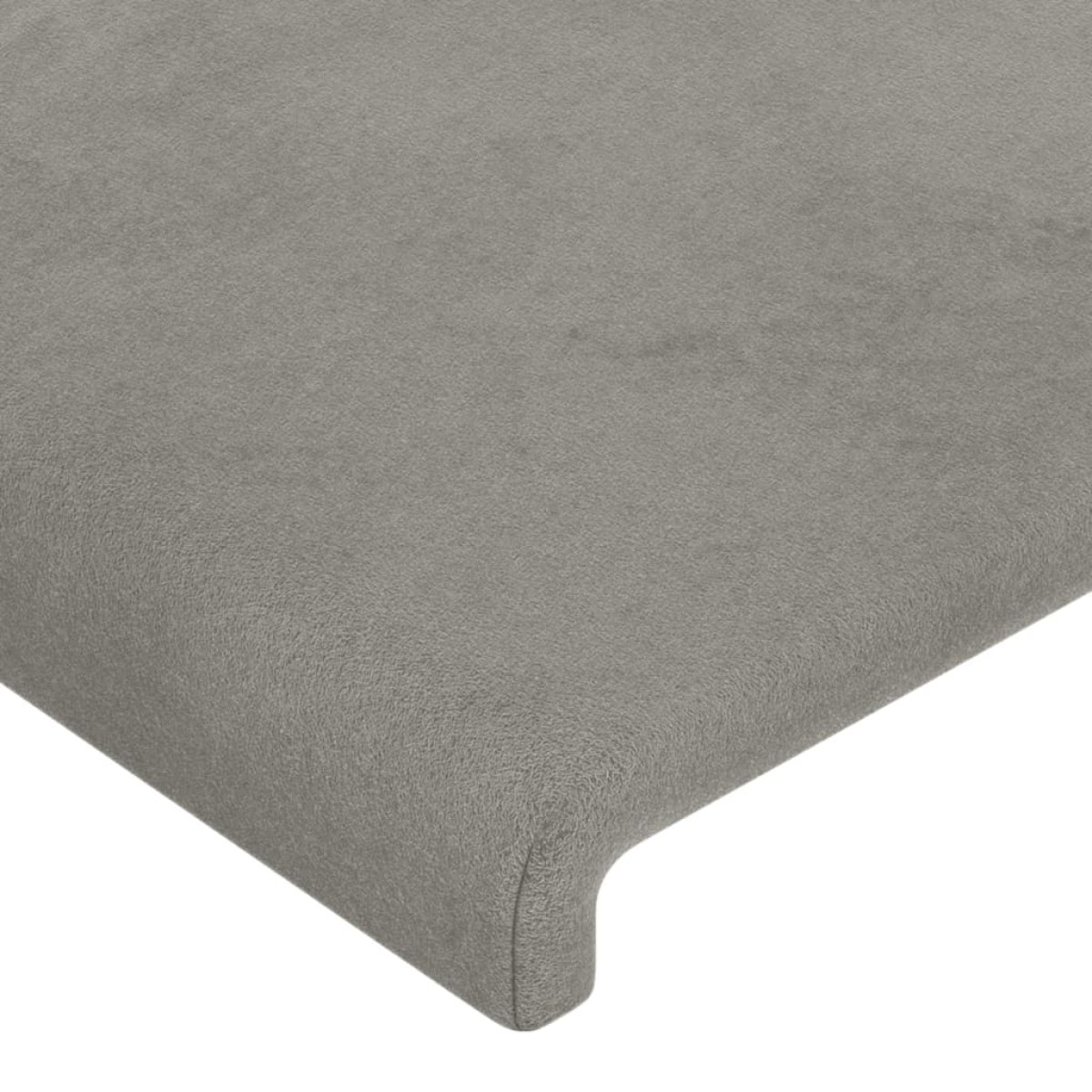 vidaXL Κεφαλάρι με Πτερύγια Ανοιχτό Γκρι 147x16x78/88 εκ. Βελούδινο