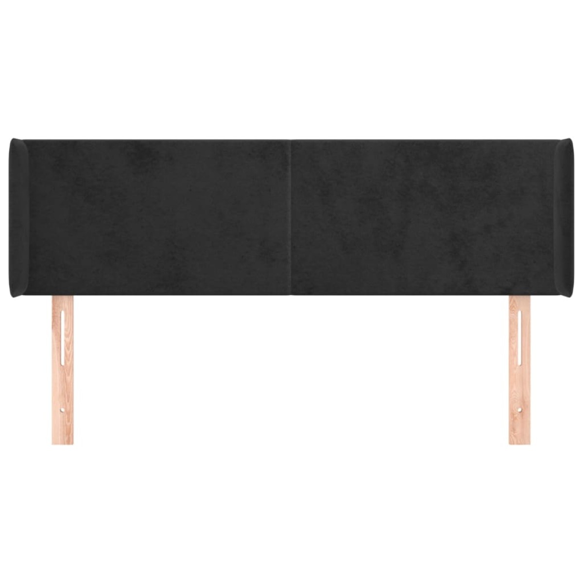 vidaXL Κεφαλάρι με Πτερύγια Μαύρο 147x16x78/88 εκ. Βελούδινο