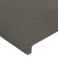 vidaXL Κεφαλάρι με Πτερύγια Σκούρο Γκρι 163x16x78/88 εκ. Βελούδινο