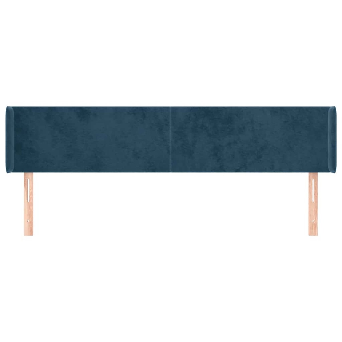 vidaXL Κεφαλάρι με Πτερύγια Σκούρο Μπλε 163x16x78/88 εκ. Βελούδινο