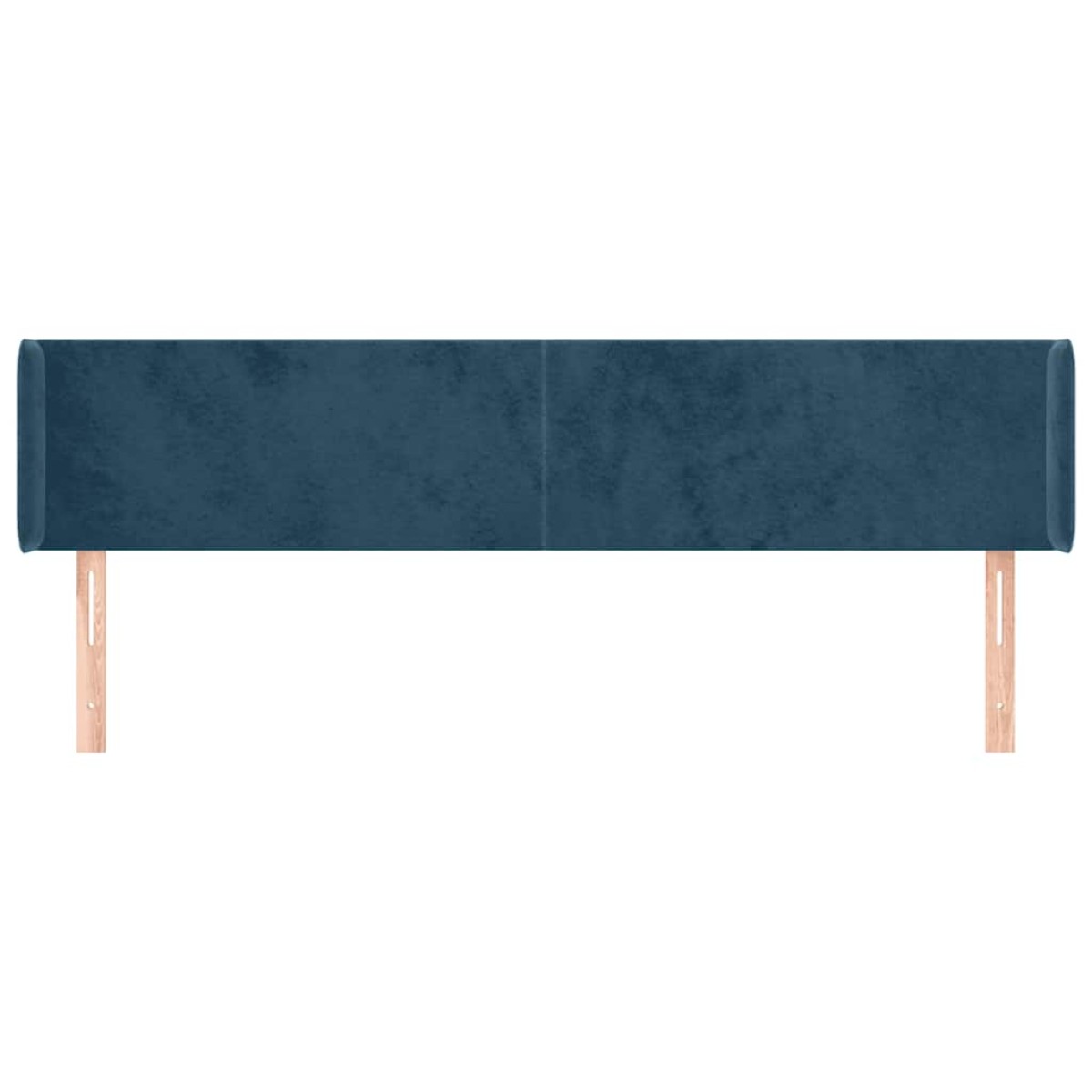 vidaXL Κεφαλάρι με Πτερύγια Σκούρο Μπλε 183x16x78/88 εκ. Βελούδινο