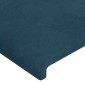 vidaXL Κεφαλάρι με Πτερύγια Σκούρο Μπλε 183x16x78/88 εκ. Βελούδινο