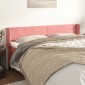 vidaXL Κεφαλάρι με Πτερύγια Ροζ 183x16x78/88 εκ. Βελούδινο