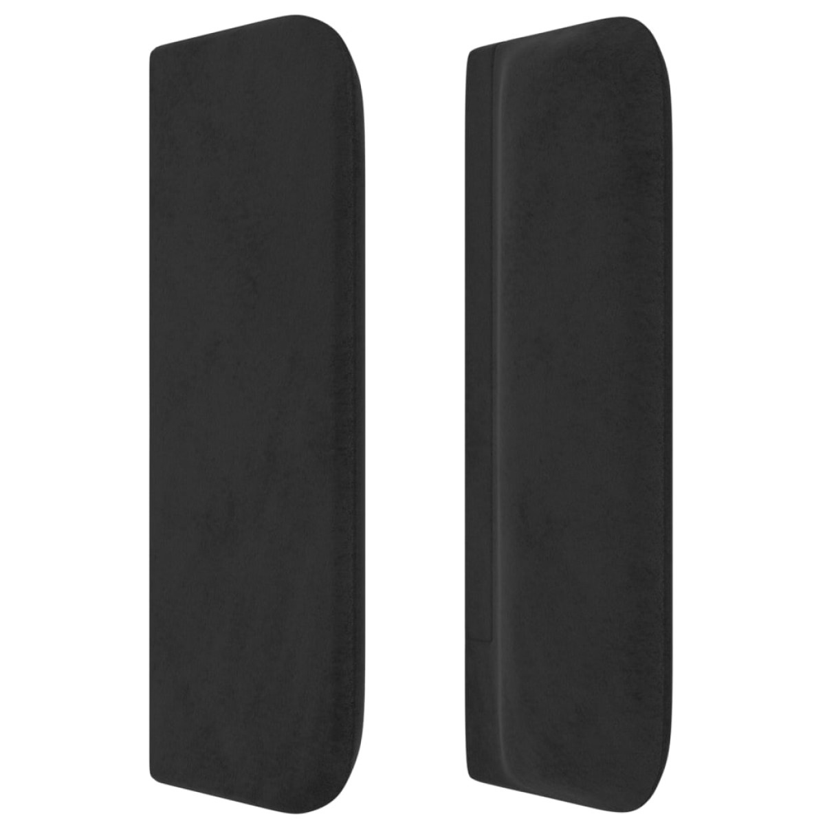 vidaXL Κεφαλάρι με Πτερύγια Μαύρο 203x16x78/88 εκ. Βελούδινο