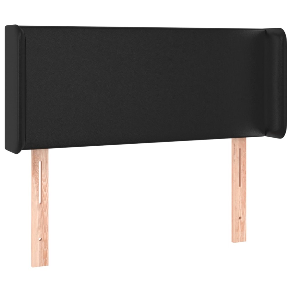 vidaXL Κεφαλάρι με Πτερύγια Μαύρο 93x16x78/88 εκ. Συνθετικό Δέρμα