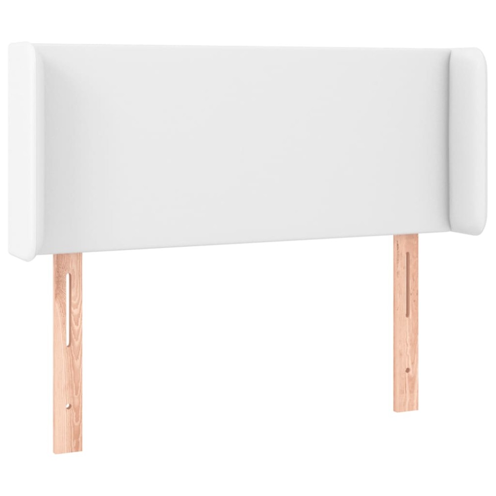 vidaXL Κεφαλάρι με Πτερύγια Λευκό 103x16x78/88 εκ. Συνθετικό Δέρμα