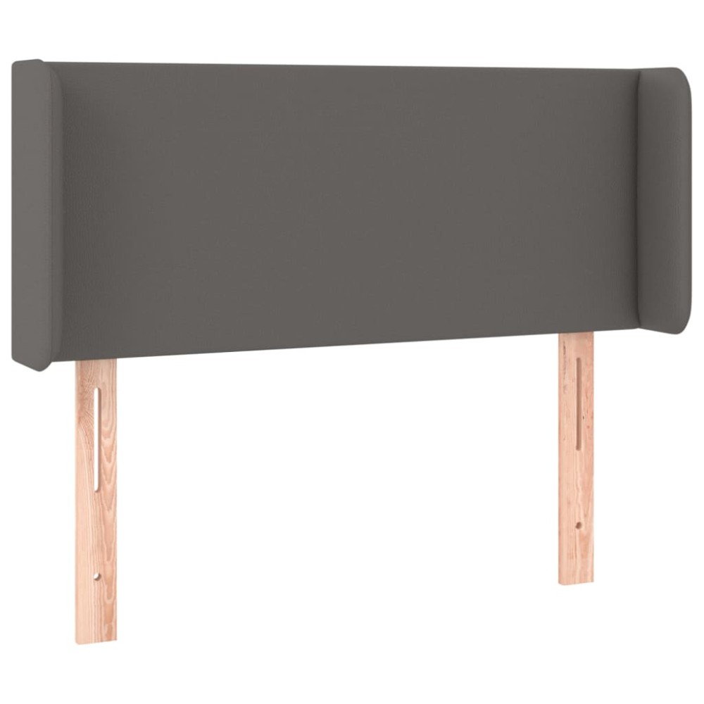 vidaXL Κεφαλάρι με Πτερύγια Γκρι 103x16x78/88 εκ. Συνθετικό Δέρμα