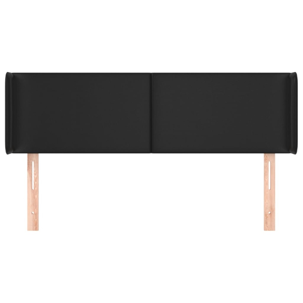 vidaXL Κεφαλάρι με Πτερύγια Μαύρο 147x16x78/88 εκ. Συνθετικό Δέρμα