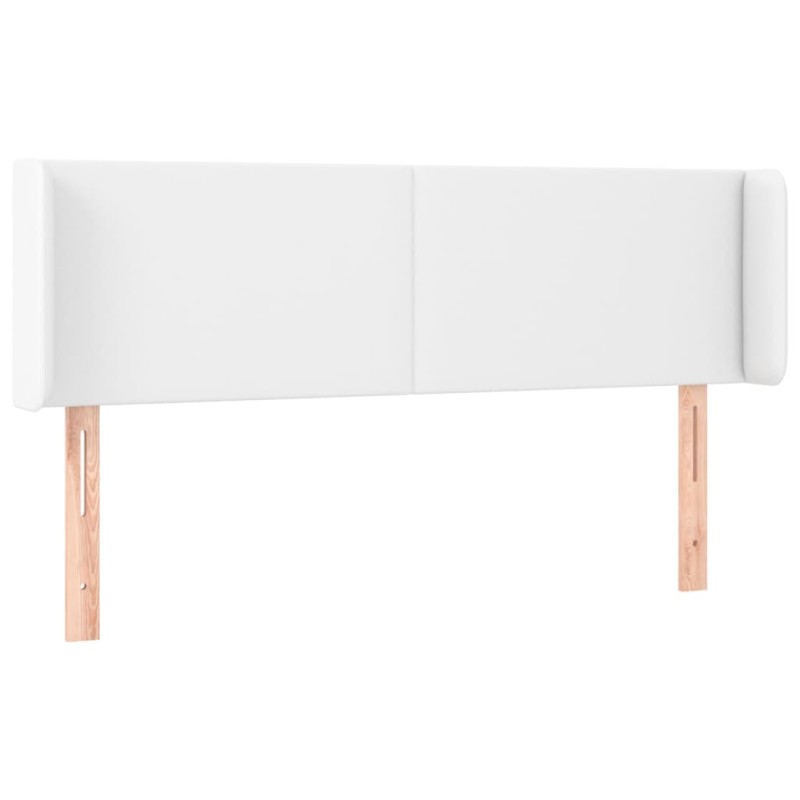 vidaXL Κεφαλάρι με Πτερύγια Λευκό 147x16x78/88 εκ. Συνθετικό Δέρμα