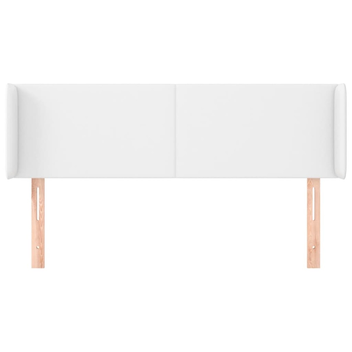 vidaXL Κεφαλάρι με Πτερύγια Λευκό 147x16x78/88 εκ. Συνθετικό Δέρμα