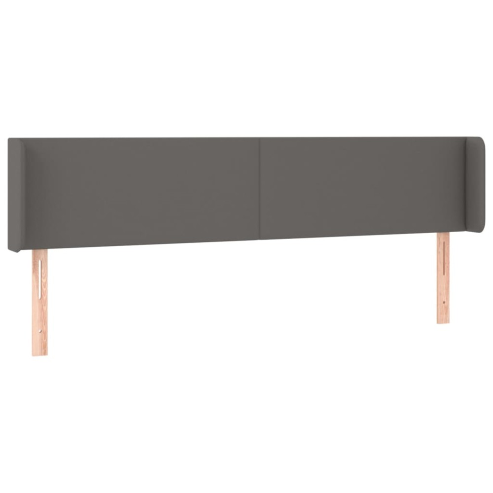 vidaXL Κεφαλάρι με Πτερύγια Γκρι 163x16x78/88 εκ. Συνθετικό Δέρμα