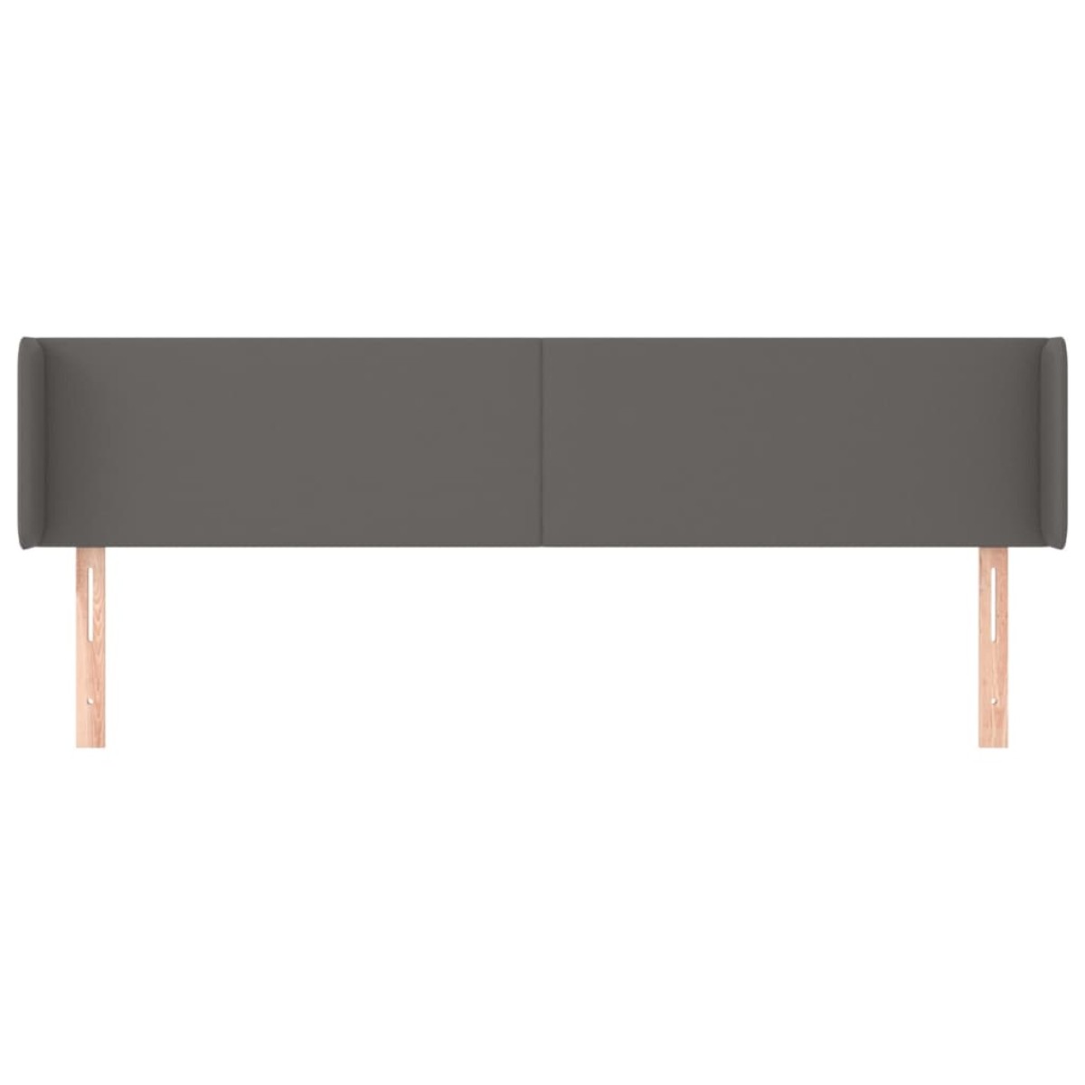 vidaXL Κεφαλάρι με Πτερύγια Γκρι 163x16x78/88 εκ. Συνθετικό Δέρμα